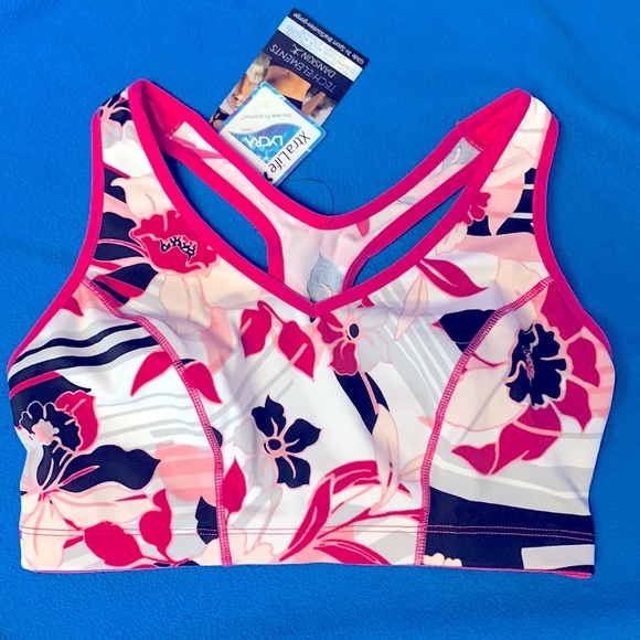 Danskin Glide-Tri Sports Bra NWT Tropical Pink - Picture 1 of 8